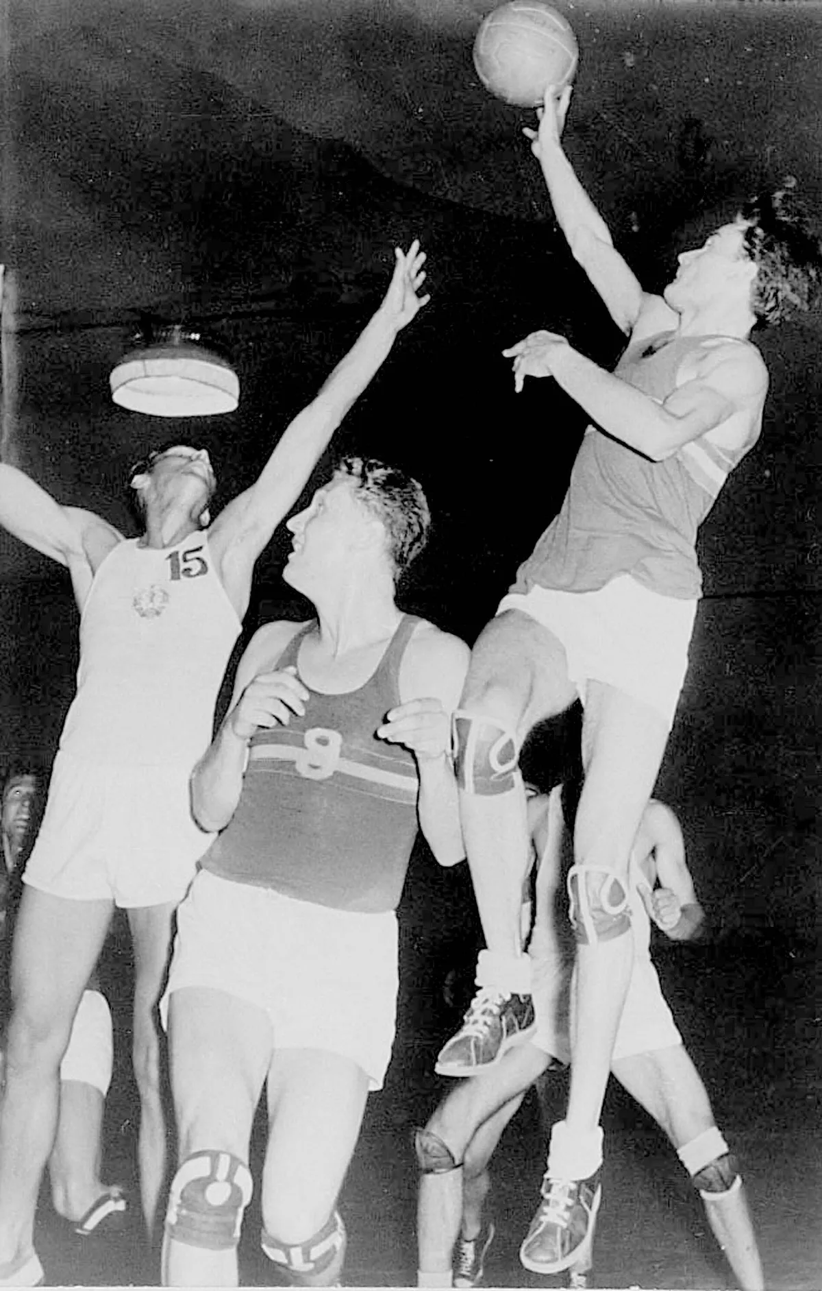 Czinkan( Hungarian forward0 scores a basket against Bulgaria during a match in the European Finals at Budapest. 21st Jun