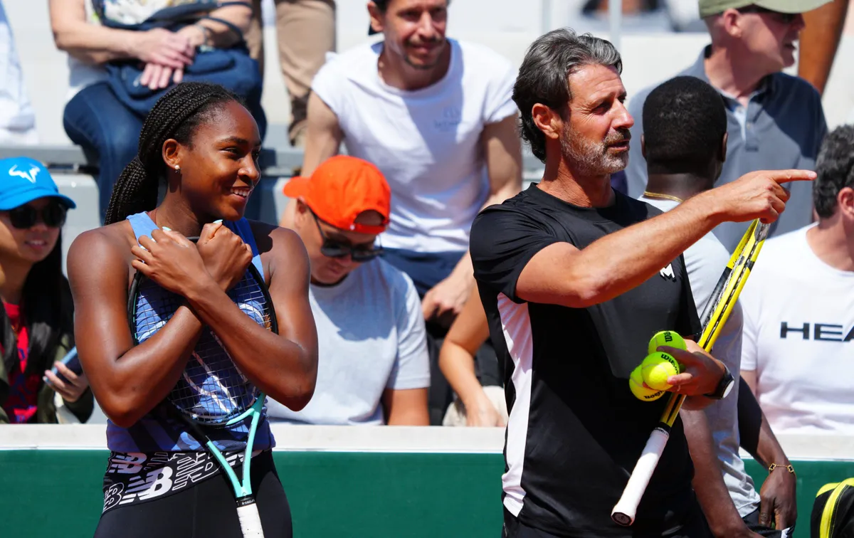 Mandatory Credit: Photo by Javier Garcia/Shutterstock (13925663e) Coco Gauff with coach Patrick Mouratoglou French Open 