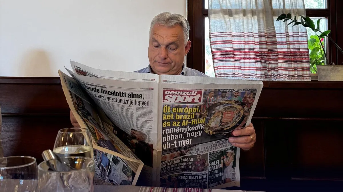  A halászléhez a mai Nemzeti Sportot olvasta a miniszterelnök