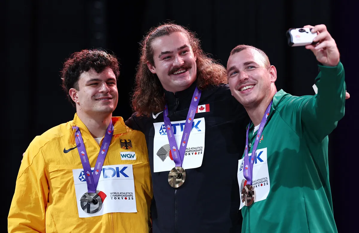 Men's Hammer Throw Medal Ceremony