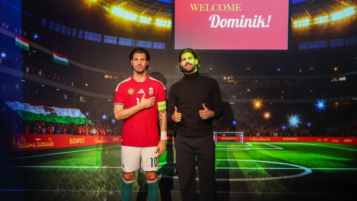 Leleplezték Szoboszlai Dominik viaszfiguráját Budapesten – videó