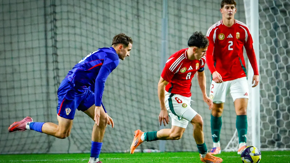 A jó játék ellenére kétgólos vereség Horvátországtól az U21-es Eb-selejtezőn