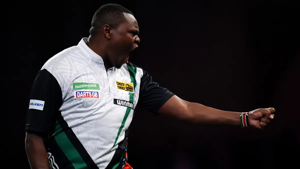 Civilben állatorvos a darts-vb-re szenzációs győzelemmel berobbanó kenyai, aki korábban még Afrikán kívül sem járt