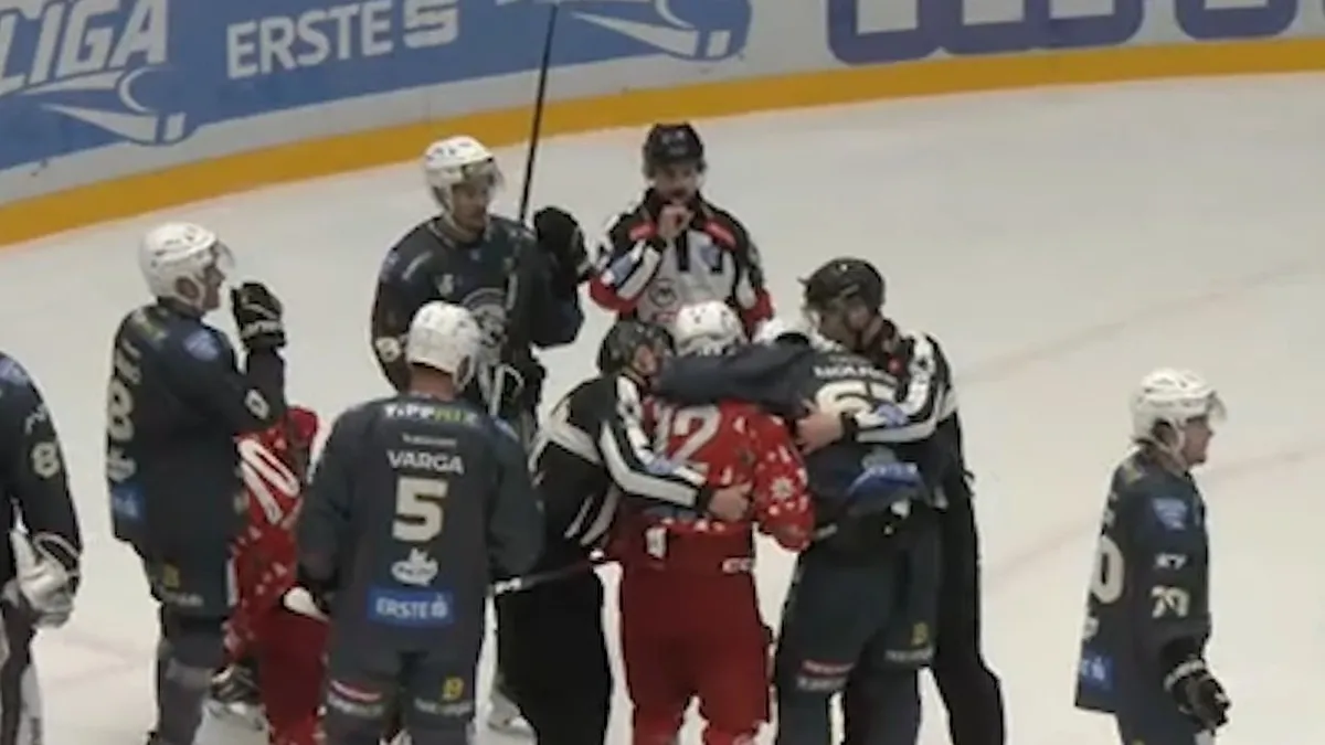 Jégkorong Erste Liga: négymeccses eltiltást kapott a játékvezetőt megharapó hokis