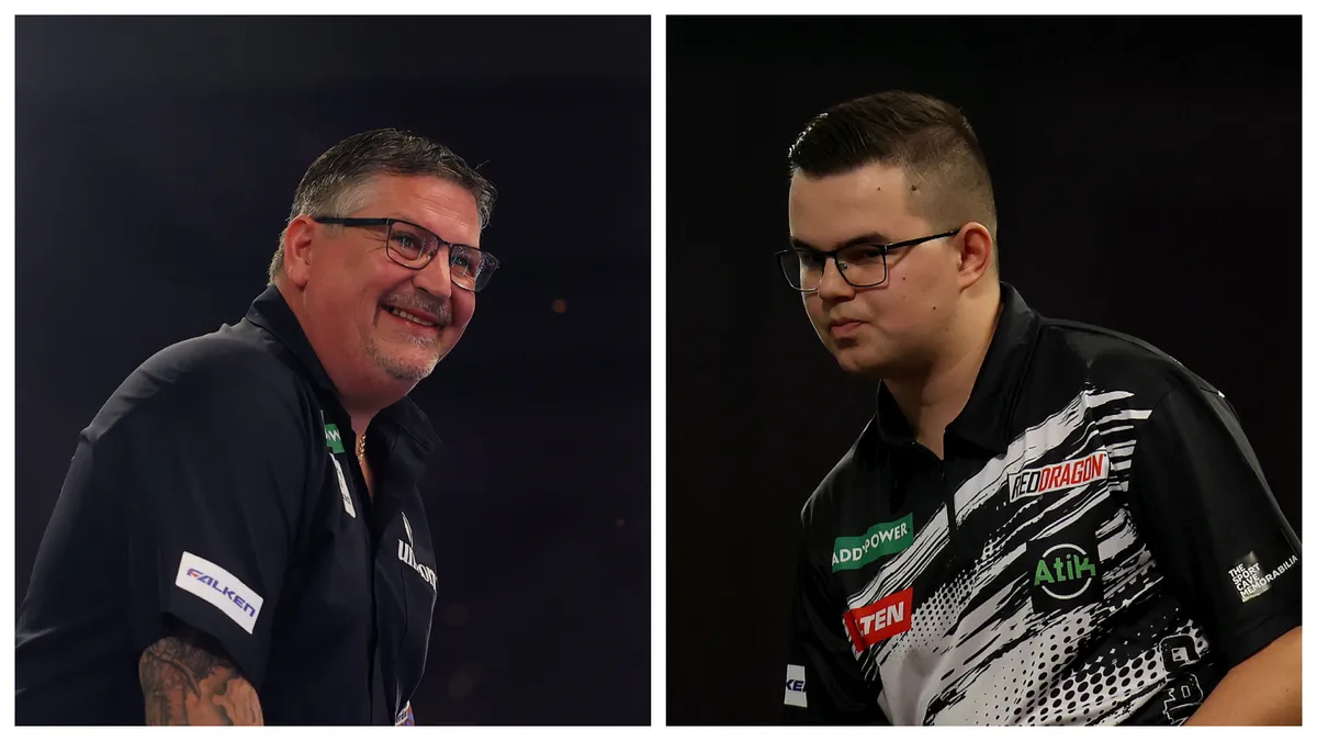 Gian van Veen–Gary Anderson a darts-vb elődöntőjében