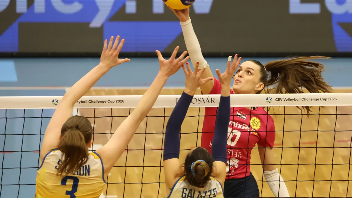 Háromszettes kaposvári győzelem a röplabda Challenge-kupa negyeddöntőjében