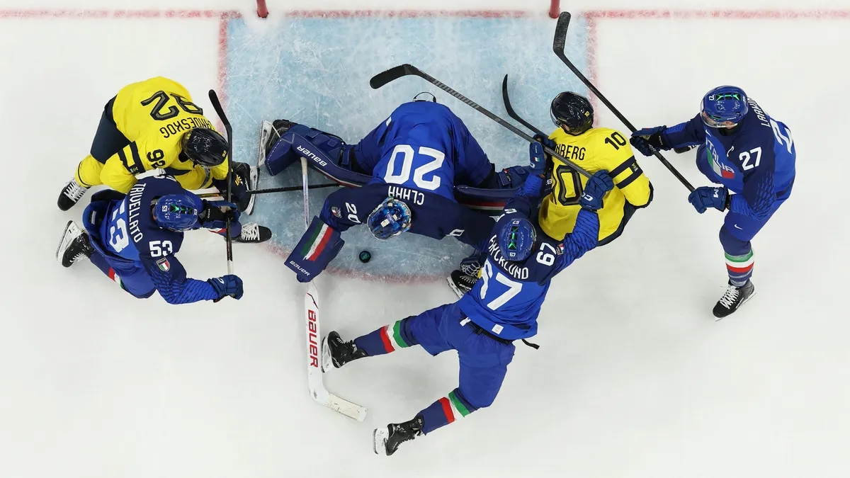 Téli olimpia: a svédek megszenvedtek a házigazda olaszokkal a férfi jégkorongtornán