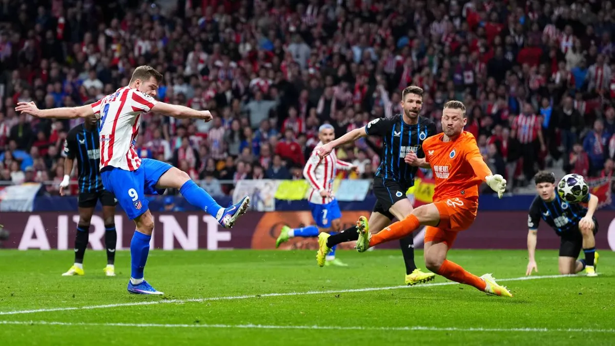 Sörloth triplája döntött, az Atlético Madrid kiütötte a Bruges-t, ott van a BL nyolcaddöntőjében