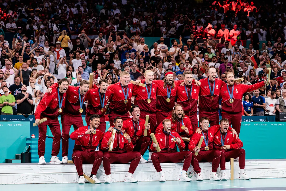 FRA, Lille, Olympischen Spiele Paris 2024, (11.08.2024, Handball Herren Finale Siegerehrung, Stade Pierre-Mauroy) Gold M