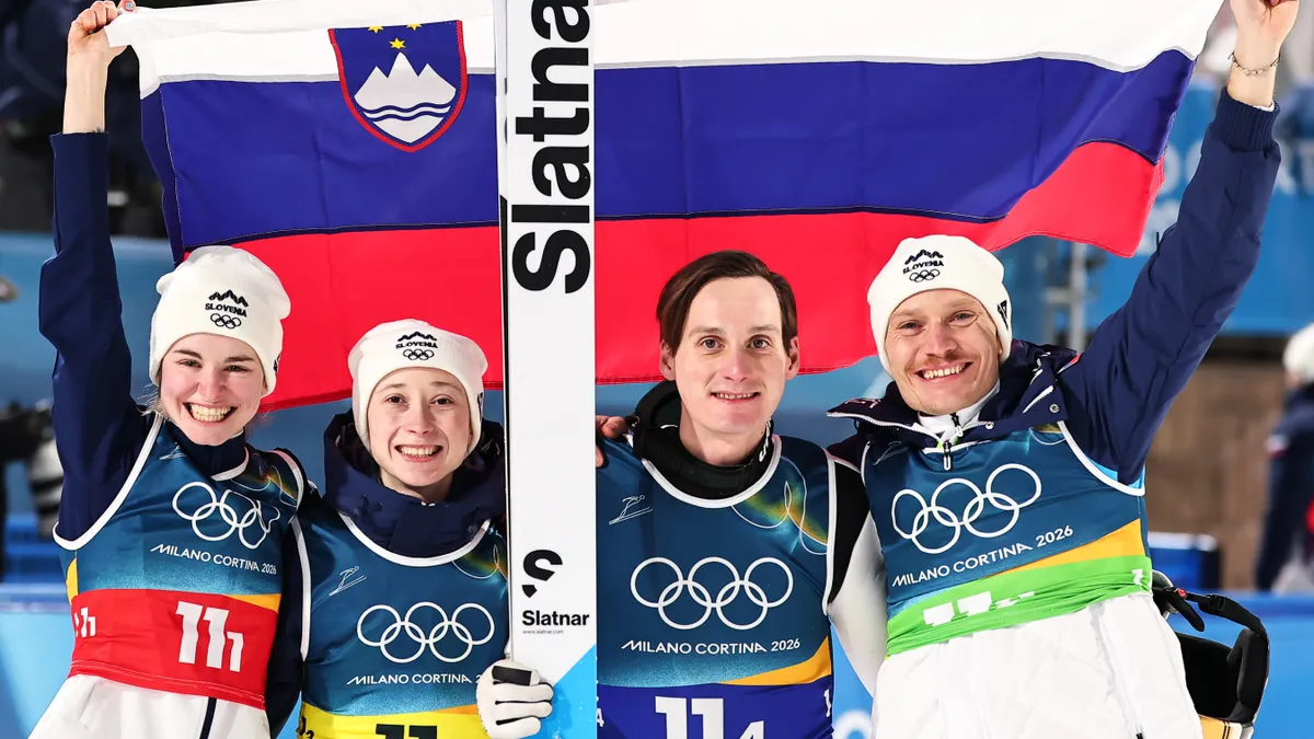 Szlovén győzelem a síugrók vegyes csapatversenyében a téli olimpián