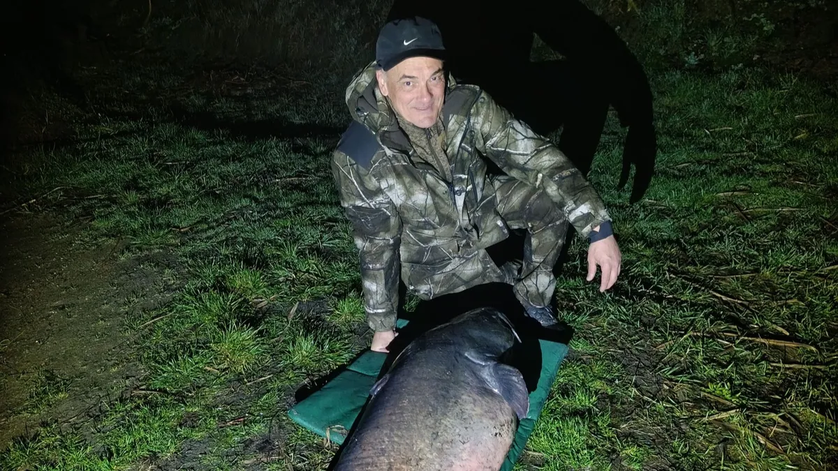 Kapitális harcsát fogott Borkai Zsolt Győrben