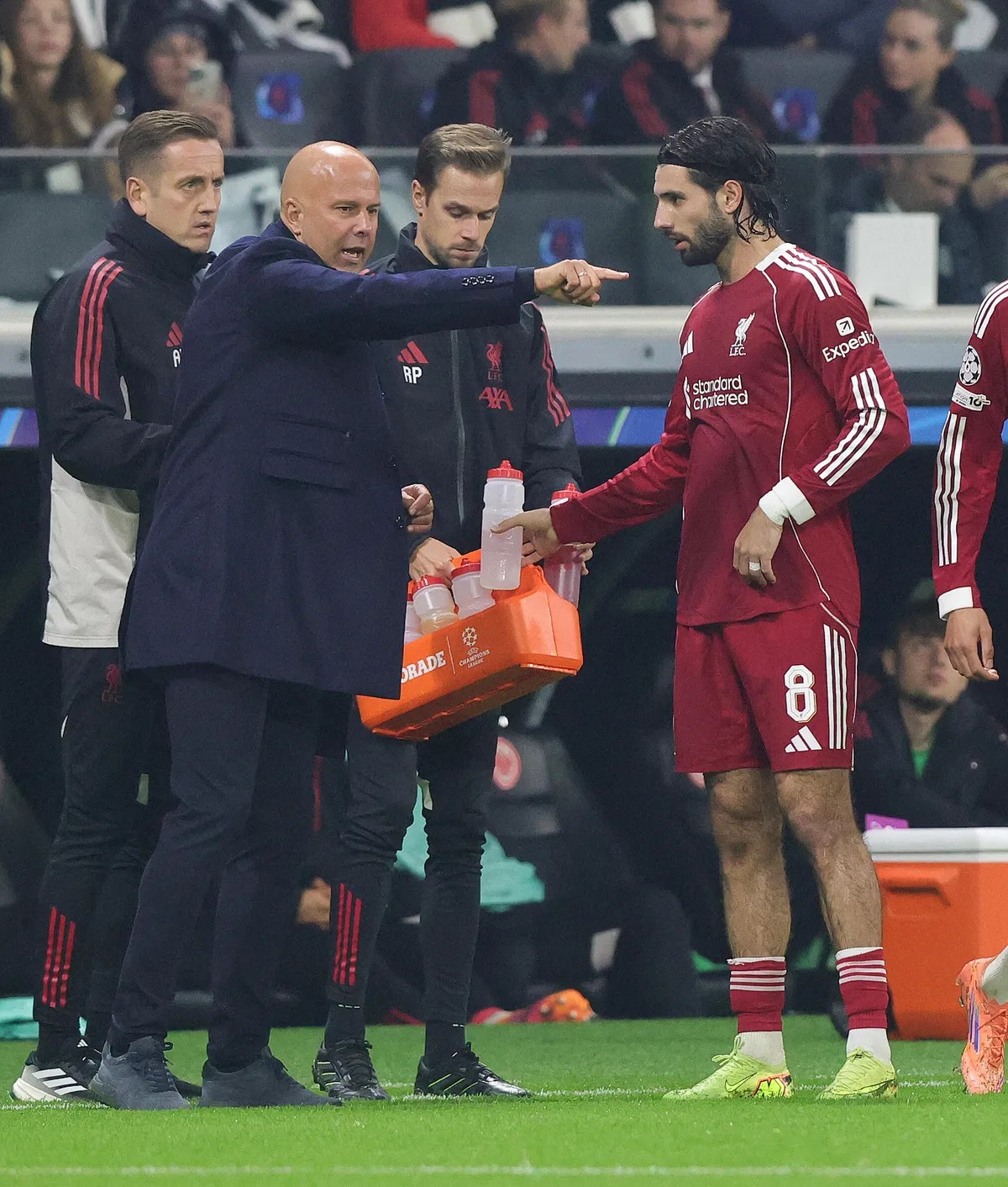 firo: October 22nd, 2025, football, soccer, UEFA Champions League, CL, CHL, season 2025/2026, 3rd matchday, Eintracht Frankfurt - FC Liverpool