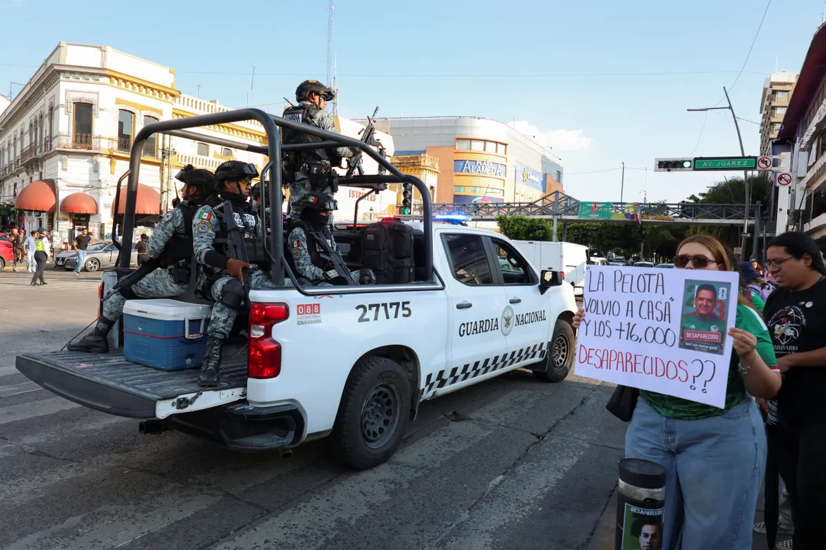 Families of Mexico's disappeared protest as World Cup kicks off, in Guadalajara