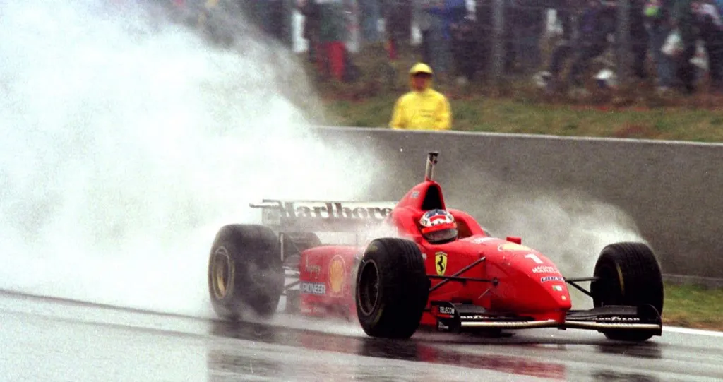 Schumacher celebrates first Ferrari victory 1996