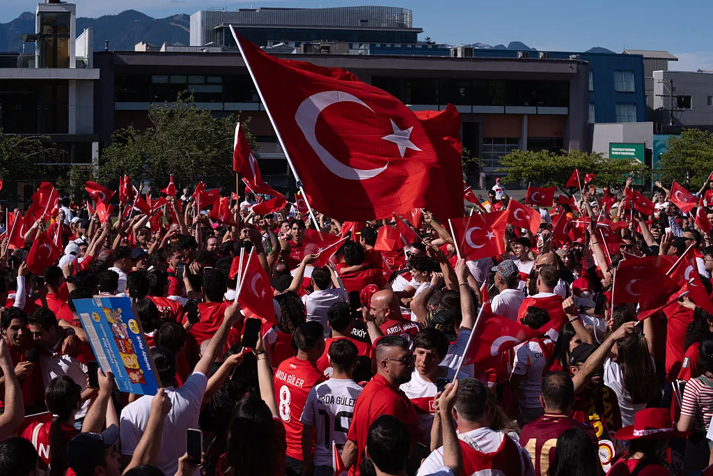 Turkish fans gather ahead of FIFA World Cup match between Turkiye and Australia in Vancouver
