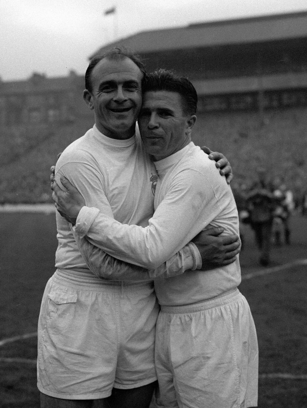 Alfredo di Stefano li und Ferenc Puskas beide Real CF Madrid