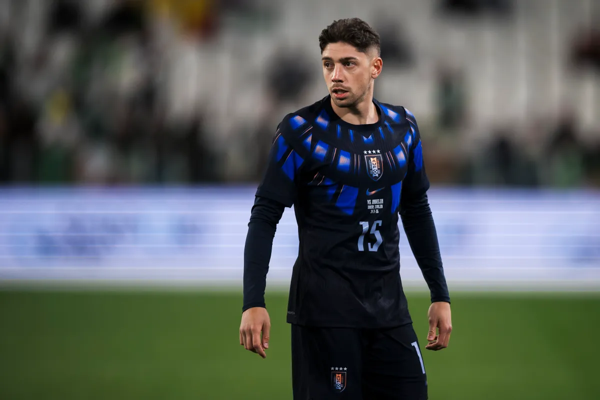 Federico Valverde of Uruguay looks on during the friendly