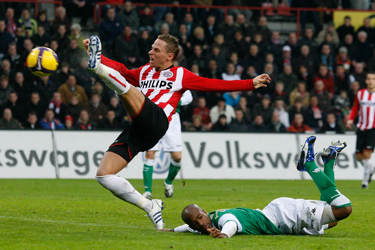Onderwerp/Subject: PSV - Feyenoord Eredivisie Reklame: Club/Team/Country: PSV - Feyenoord Seizoen/Season: 2008/2009 FOTO