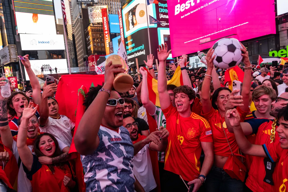Spain Fans Celebrate after winning The FIFA World Cup 2026 Final